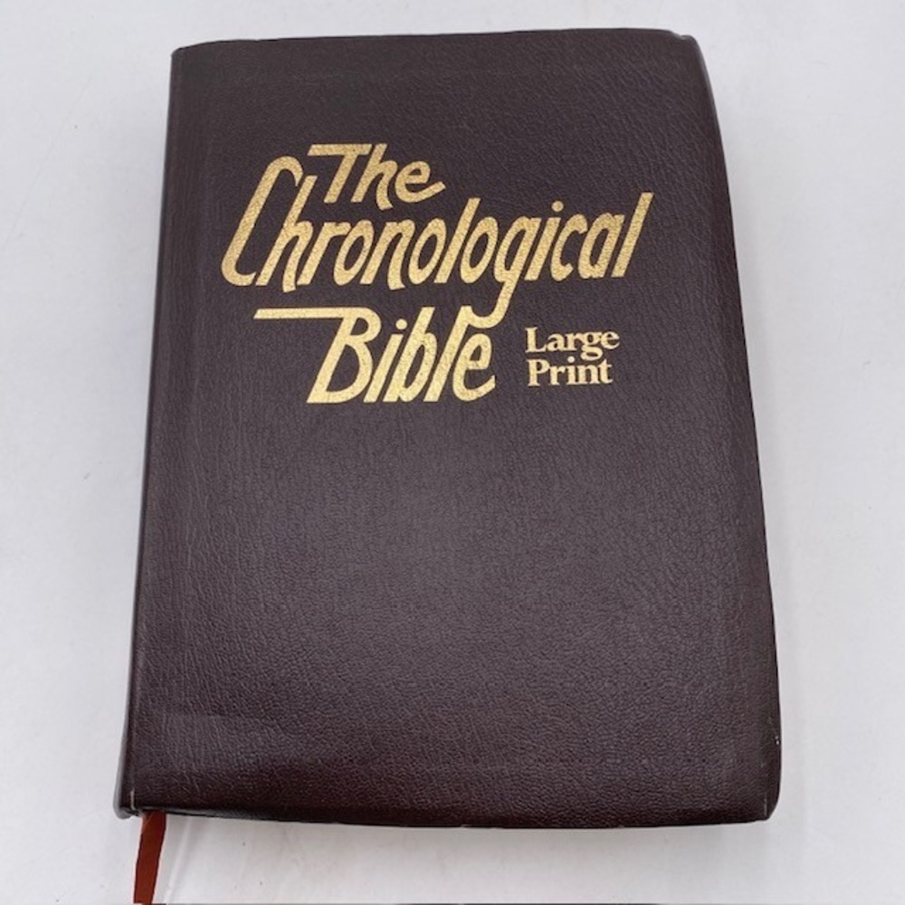 Regal The Chronological Bible KJV Large Print Brown Faux Leather 1977 Vintage